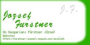 jozsef furstner business card
